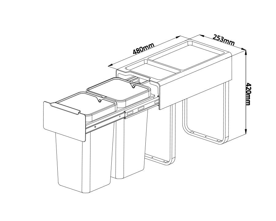 Kia Ora 28L OPTIO (2x14L) in Dark Grey K28