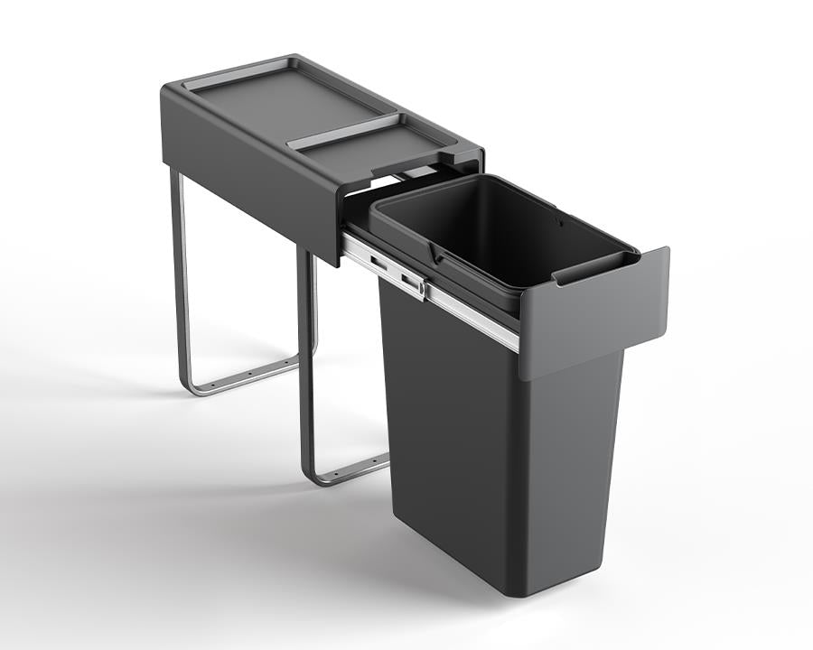 Kia Ora 30L OPTIO bins (1x30L) Kitchen Bin in Dark Grey K30SINGLE