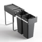 Kia Ora 34L OPTIO bins (2x17L) in Dark Grey K34