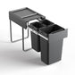 Kia Ora 46L OPTIO bins (2x10L + 1x26L) in Dark Grey K46