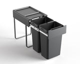 Kia Ora 52L OPTIO bins (2x26L) in Dark Grey K52