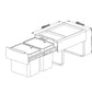 Kia Ora 38L OPTIO bins (2x19L) in Dark Grey K38
