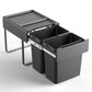 Kia Ora 50L OPTIO bins (2X25L) in Dark Grey K50