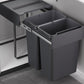 Kia Ora 60L OPTIO bins (2X30L) in Dark Grey K60