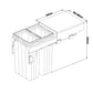 Kia Ora VITA 62L (2x31L) Kitchen Bin in Dark Grey. To suit 400mm cabinet K62400
