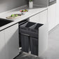 Kia Ora VITA 74L (2x37L) Kitchen Bin in Dark Grey. To suit 450mm cabinet K74450