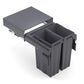 Kia Ora VITA 74L (2x37L) Kitchen Bin in Dark Grey. To suit 600mm cabinet K74SIDE