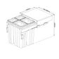 Kia Ora VITA 94L (2x16L+2x31L) Kitchen Bin in Dark Grey. To suit 600mm cabinet