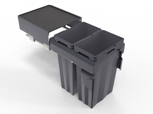 KOSARA SOFT CLOSE WASTE Double Pull Out Kitchen Cupboard Bin (T30 T40 T45 T45A)