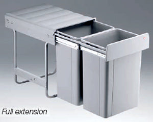 Wesco 52 litre Double Pull Out Kitchen Cupboard Bin