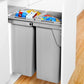 BIO-DOUBLE DOOR MOUNTED PULL-OUT WASTE BIN 64L Double Pull Out Kitchen Cupboard Bin (2 X 32L) (W64DS)