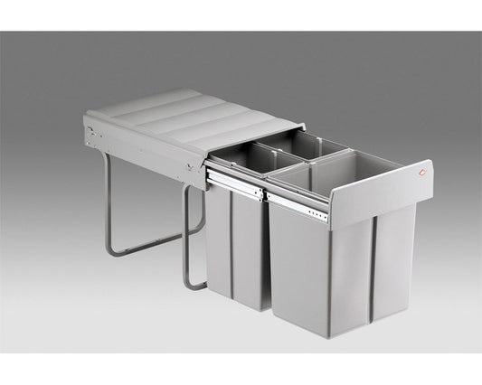 Wesco 40 litre triple Pull hinged door Kitchen Cupboard Bin