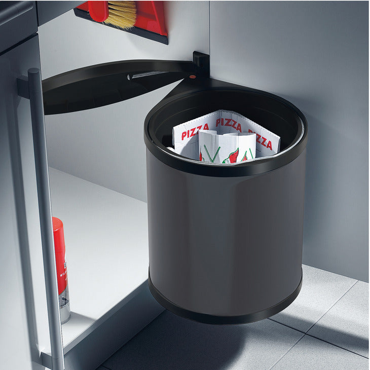 Hailo Kitchen Bin 15 litre Round Swing Out Bin (HA115A)